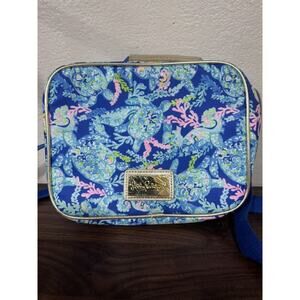 Lilly Pulitzer Insulated Lunch Tote Sea Turtles Blue & Pink
